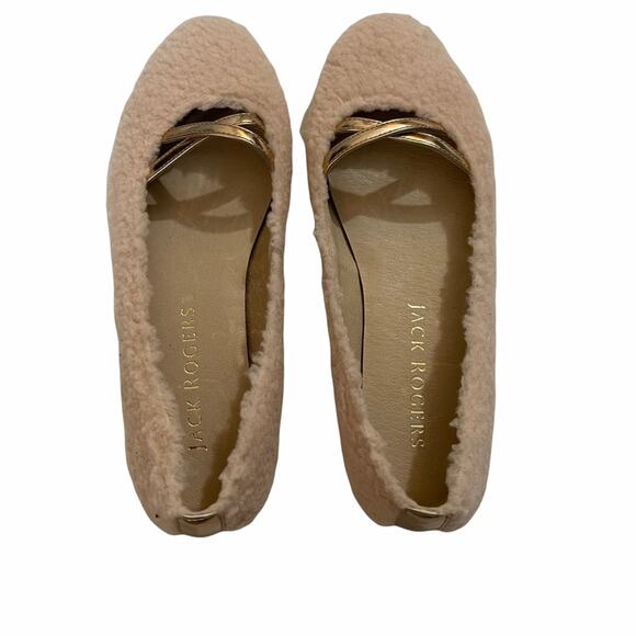 Jack Rogers Blush Sherpa Flats NWOT SAMPLE - Picture 1 of 6